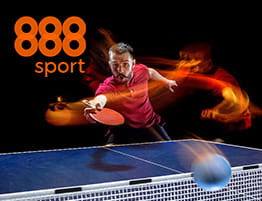 O scenă de Tenis de Masă și logo-ul 888sport