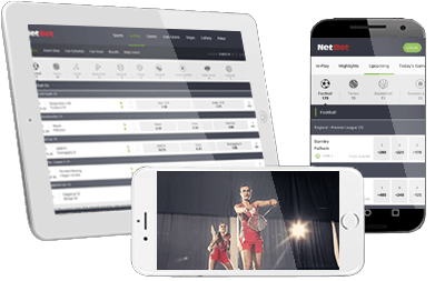 Piețele pentru Badminton de la NetBet pe dispozitive mobile variate.