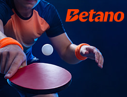 O scenă de Tenis de Masă și logo-ul Betano