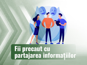 Trei persoane se sfătuiesc între ele.