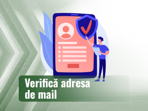 Un bărbat în fața unui ecran mobil uriaș care face o prezentare despre cum să verifici o adresă de e-mail.