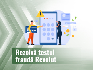 Un bărbat cu un card bancar care introduce date pe telefon și o femeie care susține telefonul.