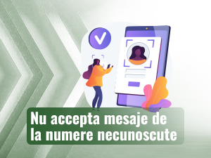 O femeie care folosește autentificarea biometrică pe telefon.