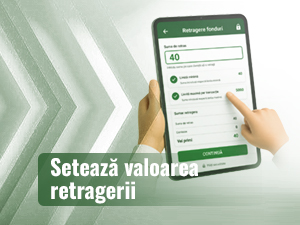 O animație cu un om care alege suma pe care vrea să o retragă de la un cazinou online