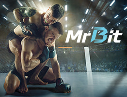 O scenă de MMA și logo-ul MrBit