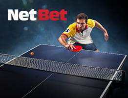 O scenă de Tenis de Masă și logo-ul NetBet