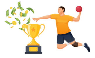 Sportiv care joacă Handbal