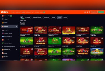 Oferta de jocuri Betano Casino
