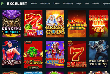 Oferta de sloturi la Excelbet Casino