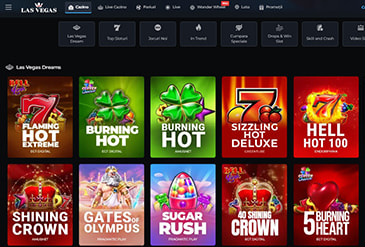 Prima pagină la Las Vegas Casino