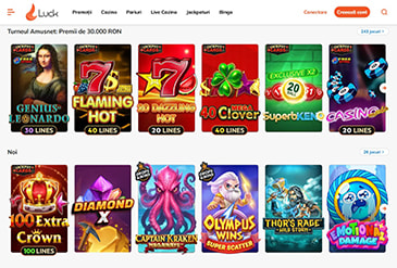 Oferta de sloturi la Luck Casino