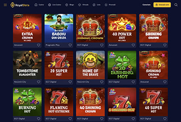 Oferta de sloturi la Royal Slots Casino