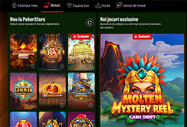 Categoria sloturi la PokerStars Casino