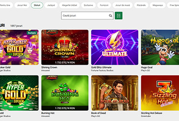 Oferta de sloturi la Unibet Casino