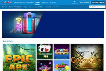 Sportingbet Casino pagina de pornire.