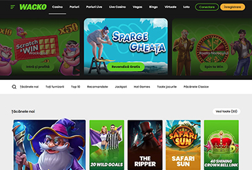 Pagina de pornire Wacko Casino
