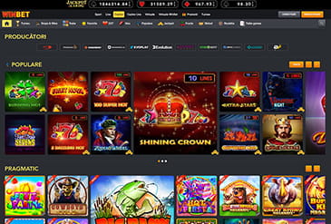 Pagina de pornire de la Winbet casino