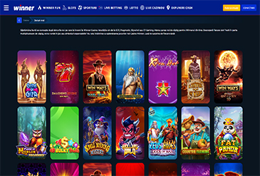 Selecția de jocuri Winner Casino