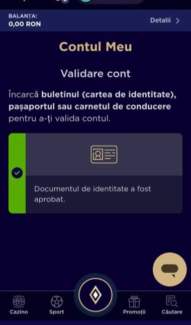 Cont verificat la WinBoss Casino