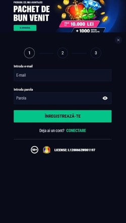 Primul pas de parcurs pentru înregistrarea contului la Favbet - mobil
