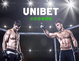 O scenă de MMA și logo-ul Unibet