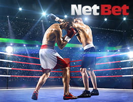 O scenă de box și logo-ul NetBet