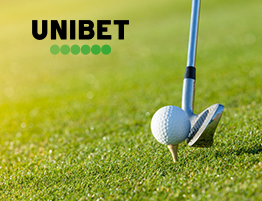 O scena de Golf și logo-ul Unibet